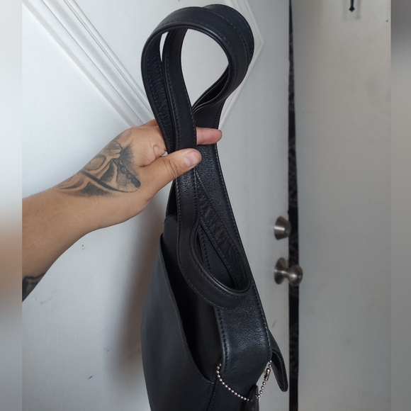 Vintage Coach Black Lexington Small Flap Crossbody 4185 Italy 🖤🇮🇹 - Picture 16 of 16